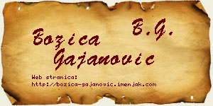 Božica Gajanović vizit kartica